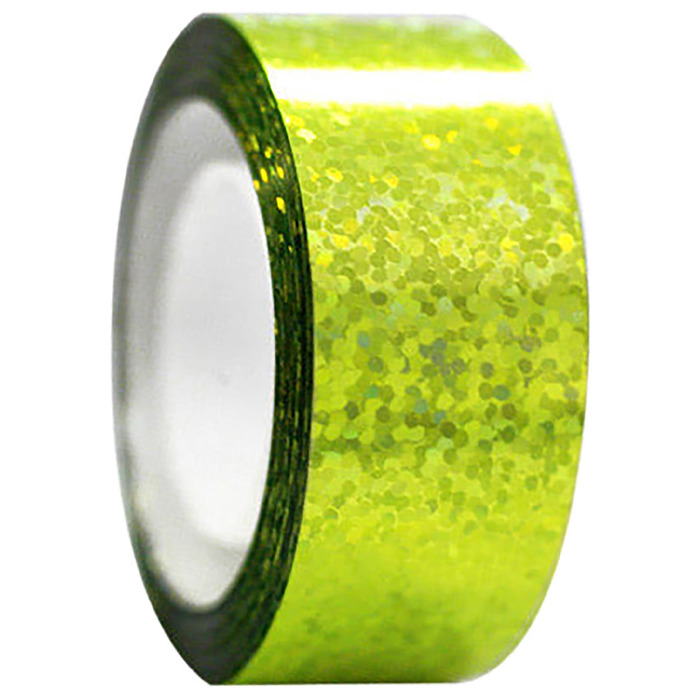 Обмотка для гимнастических булав и обручей Diamond флюо-жёлтая металл. клейкая