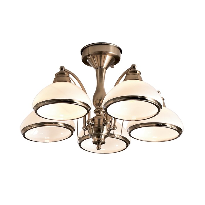 Люстра "Грета" 5x75Вт E27 бронза 56x24x37см