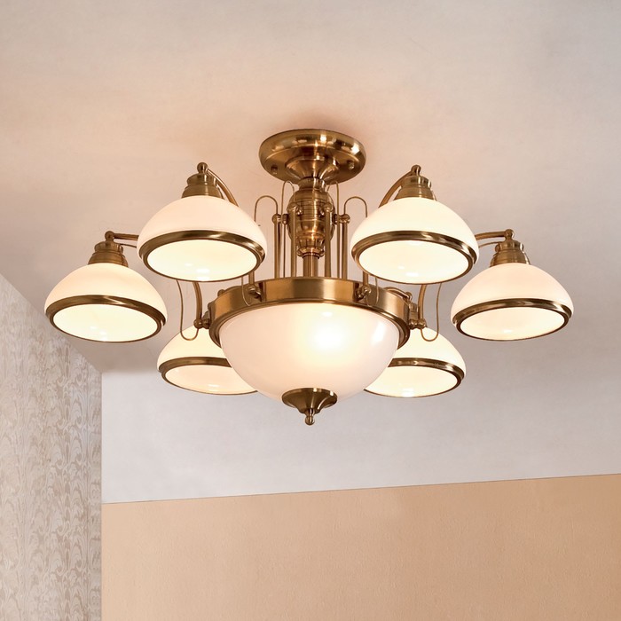 Люстра "Грета" 8x75Вт E27 бронза 76x73x39см