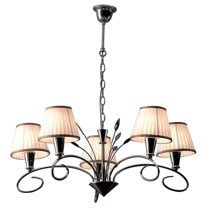 Люстра "Краков" 5x40Вт E14 хром, черный 41x20x48см