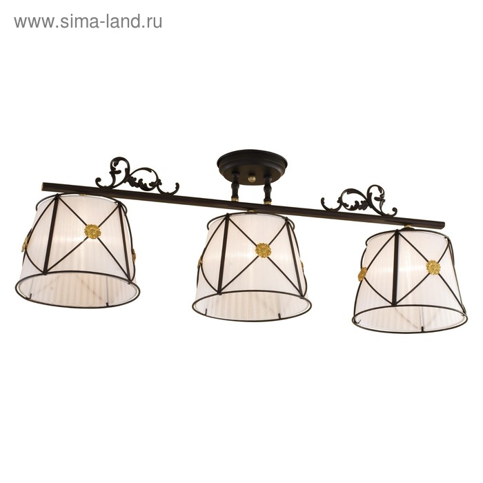 

Люстра «Краков», 3x60Вт E27, органза 110x35x30 см