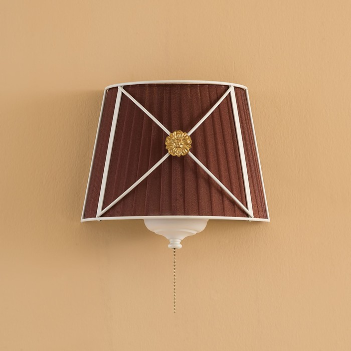 Бра "Афродита" 2x40Вт E14 шоколад 29x29x12см