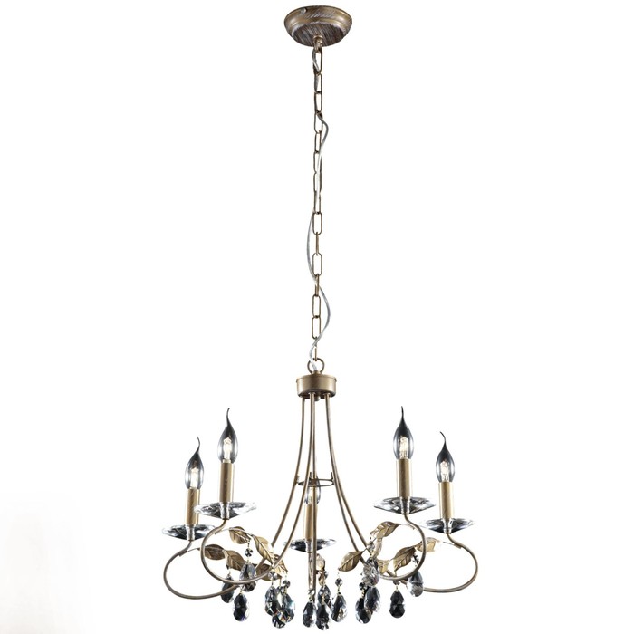 Люстра "Дрезден" 5x60Вт E14 бронза 38x37x46см