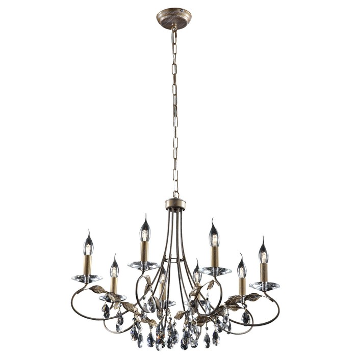 Люстра "Родос" 8x60Вт E14 бронза 48x44x52см