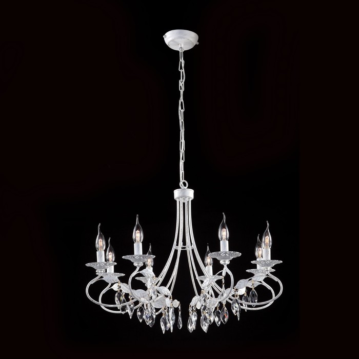 Люстра "Аттика" 8x60Вт E14 белый 48x44x52см