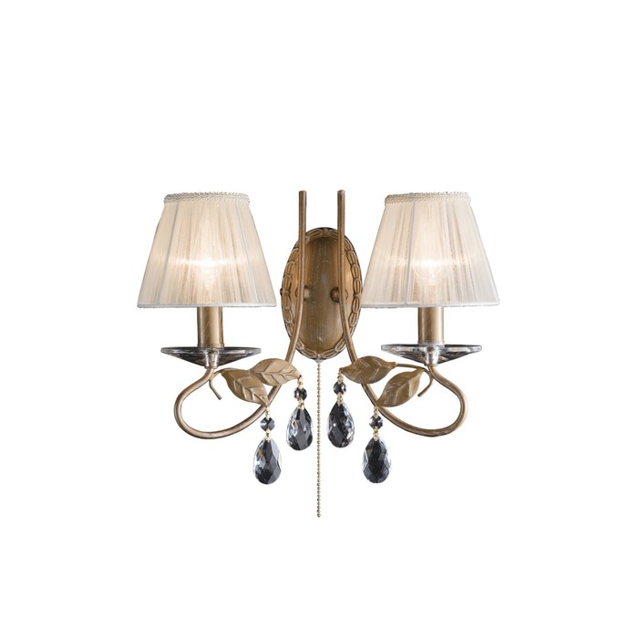 Бра "Аттика" 2x60Вт E14 бронза 32x30x16см