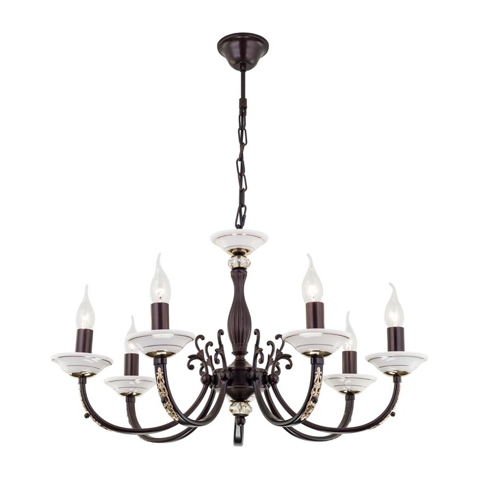 Люстра "Оксфорд" 7x60Вт E14 кофе 66x65,5x25см