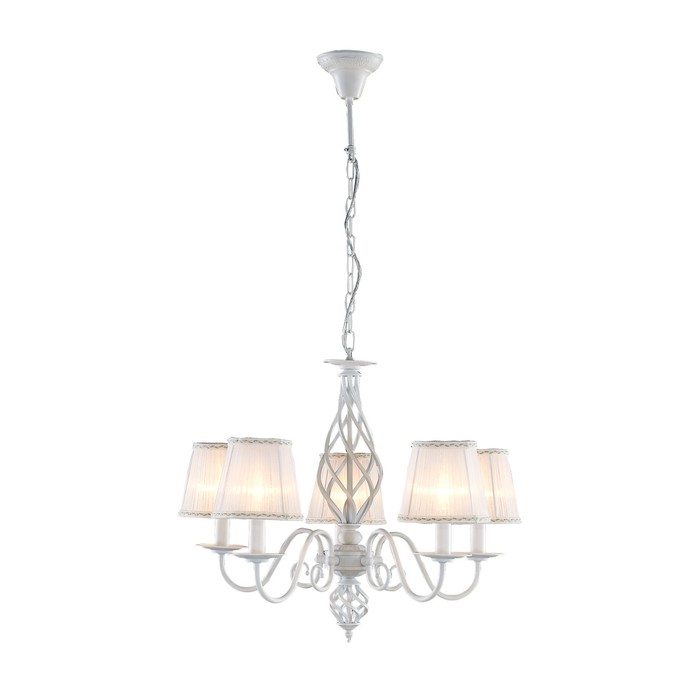 Люстра "Честер" 5x60Вт E14 белый 49x49x170см