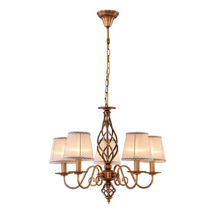 Люстра "Деметра" 5x60Вт E14 бронза 49x49x170см