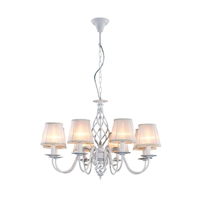 Люстра "Деметра" 8x60Вт E14 белый 55x55x170см