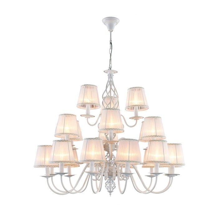 Люстра "Метеора" 21x60Вт E14 белый 79x79x170см