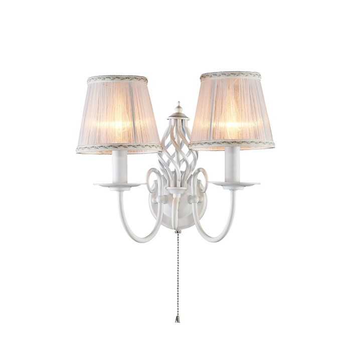 Бра "Бонна" 2x60Вт E14 белый 49x27x16см