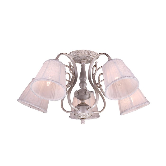 Люстра "Ровена" 5x60Вт E14 белый 48x48x35см