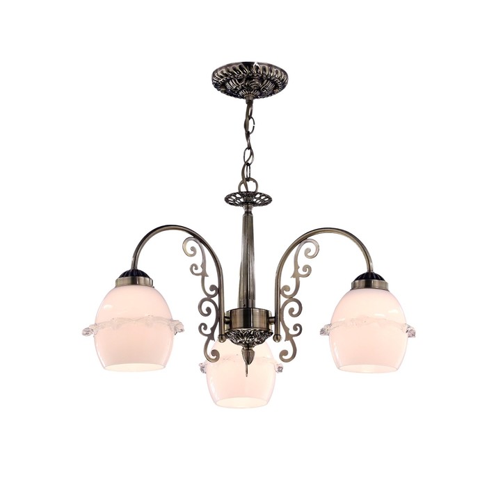 Люстра "Ровена" 3x75Вт E27 бронза 45x45x29см