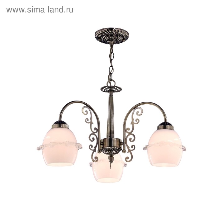 

Люстра "Ровена" 3x75Вт E27 бронза 45x45x29см
