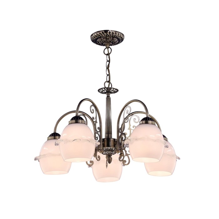 Люстра "Ровена" 5x75Вт E27 бронза 70x67x29см