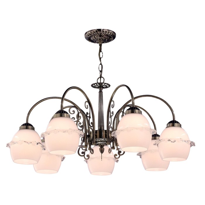 Люстра "Ровена" 7x75Вт E27 бронза 79x77x29см