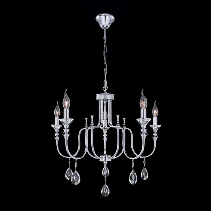 Люстра "Кампана" 5x60Вт Е14 хром 34x32x13см