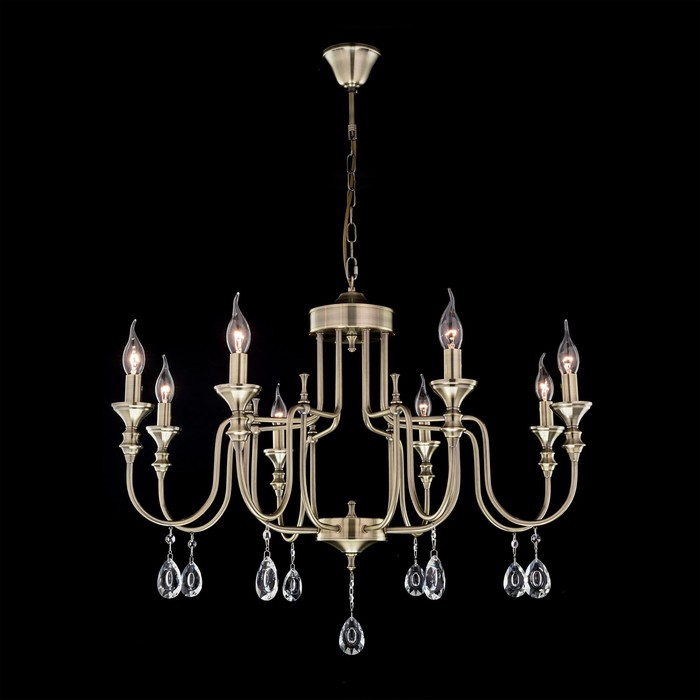 Люстра "Гера" 8x60Вт Е14 бронза 40x37x170см