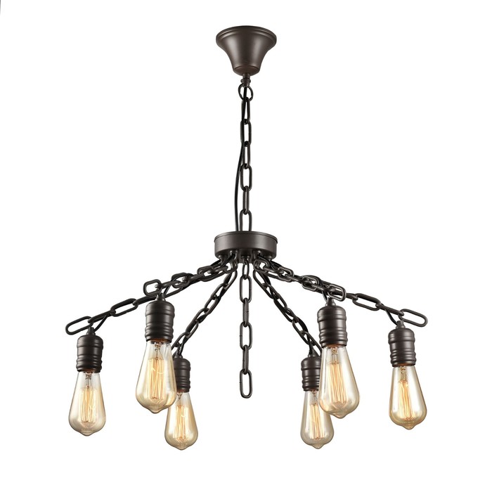 Люстра "Рига" 6x75Вт E27 черный 42,5x25,5x17см