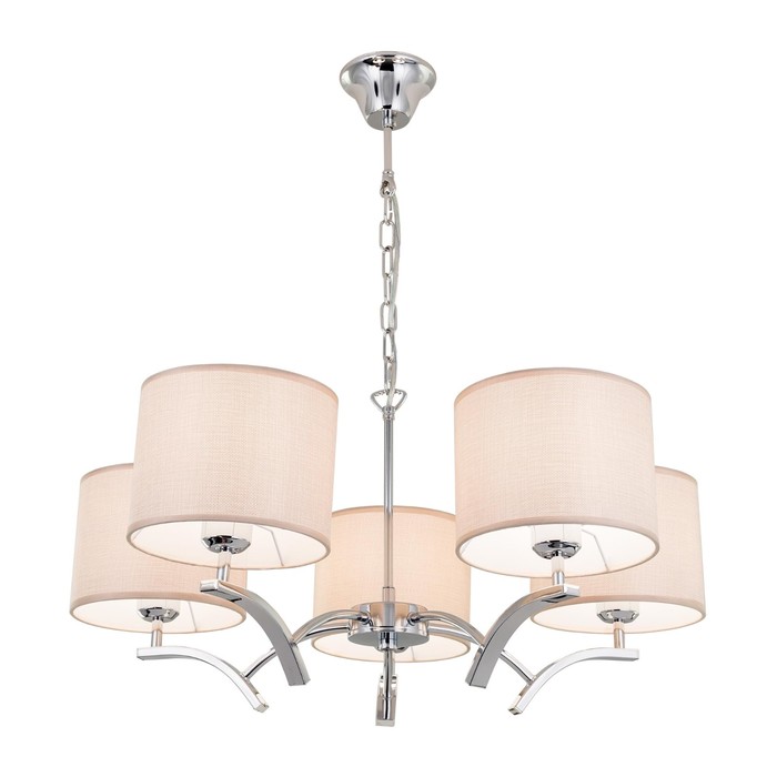 Люстра "Эдисон" 5x75Вт E27 хром 50,5x50,5x19см