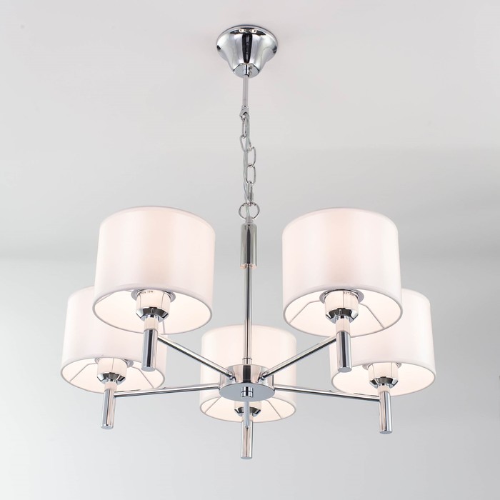 Люстра "Эвора" 5x75Вт Е27 белый 50x50x150см