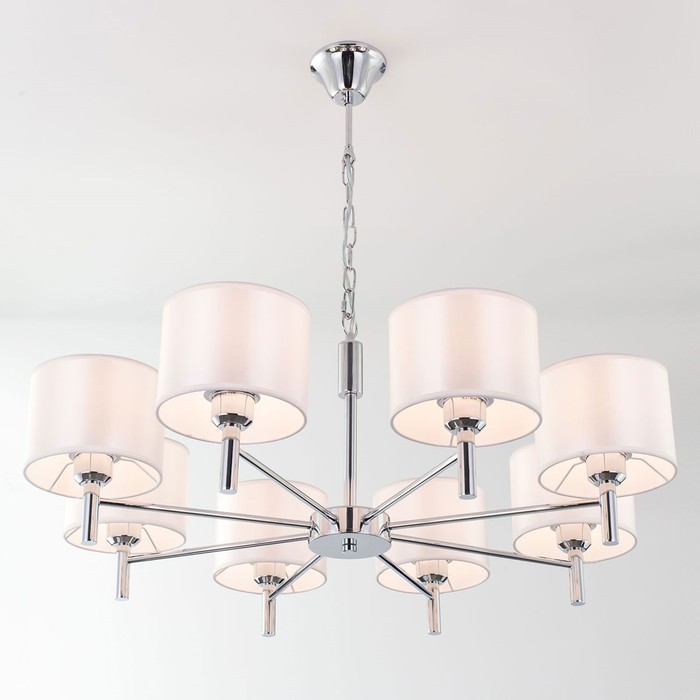 Люстра "Дуглас" 8x75Вт Е27 белый 65x65x150см