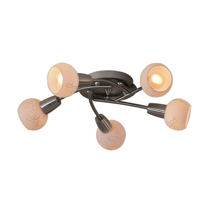 Люстра "Готика" 5x60Вт E14 хром 40x40x12см