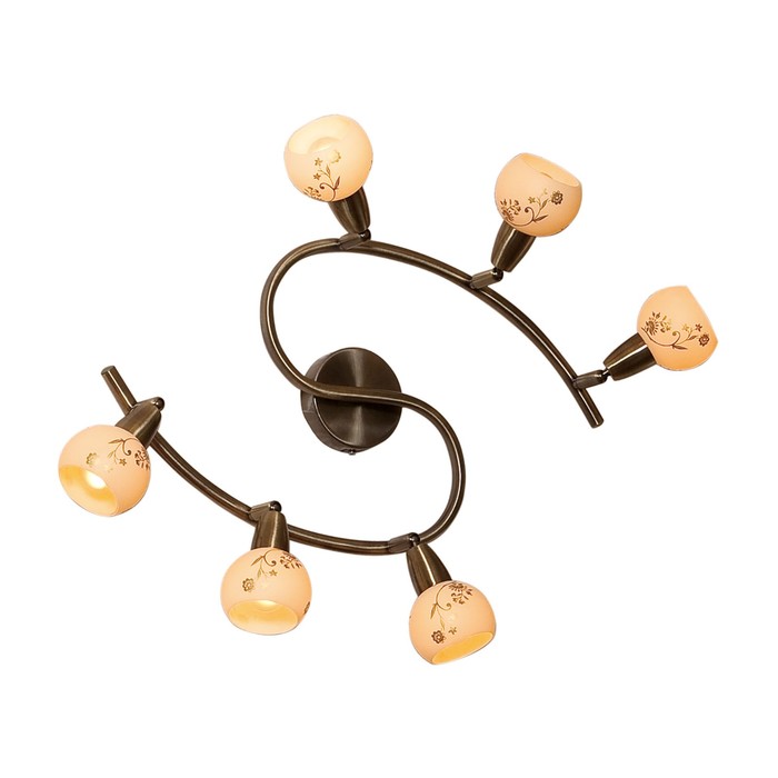 Светильник "Винон" 5x60Вт E14 бронза 65x35x12см