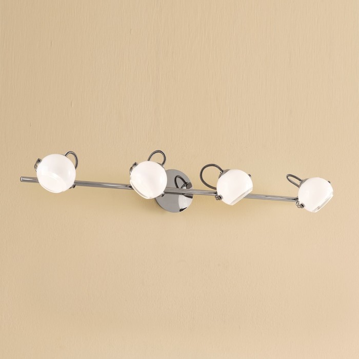 Светильник "Рубик" 4x40Вт G9 белый, хром 85x12x21см