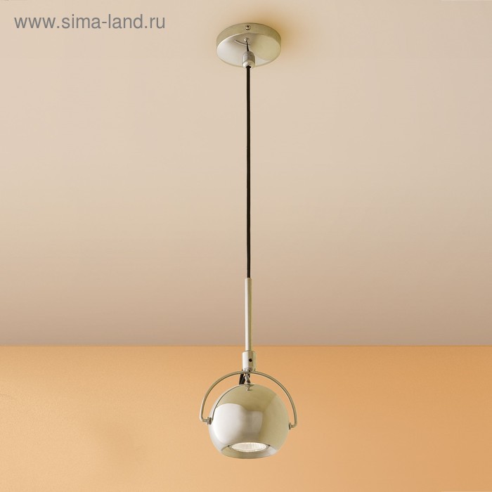 Светильник Марс 1x50Вт GU10 хром черный 14x115x19см 2601₽