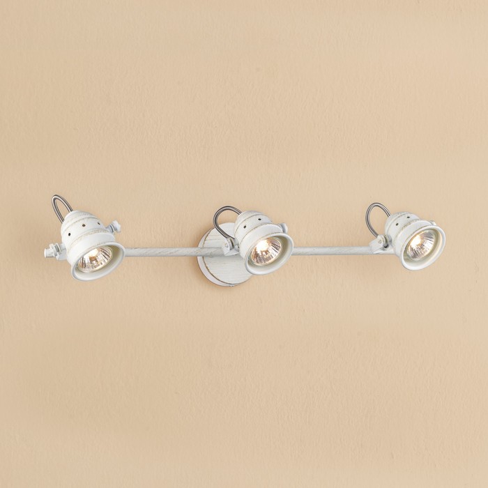 Светильник "Сфера" 3x50Вт GU10 белый, золото 54x18,5x9,5см