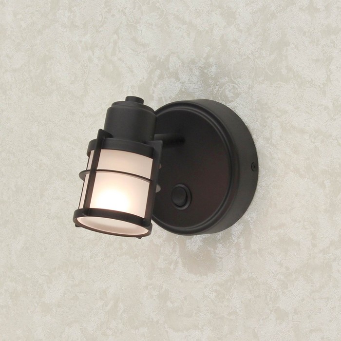 Светильник "Кристалино" 1x60Вт E14 черный 20x15x15см