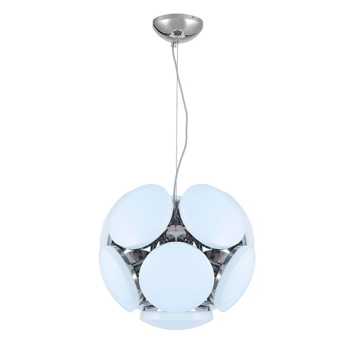 Люстра "Kристалино" 11x12Вт LED никель 52x52x50см