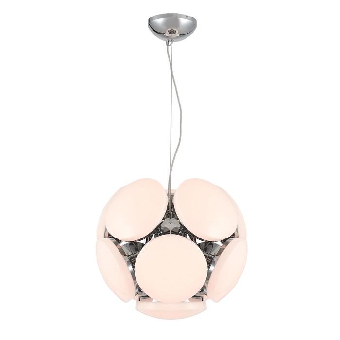 Люстра "Kристалино" 6x12Вт Е27 никель 52x52x50см