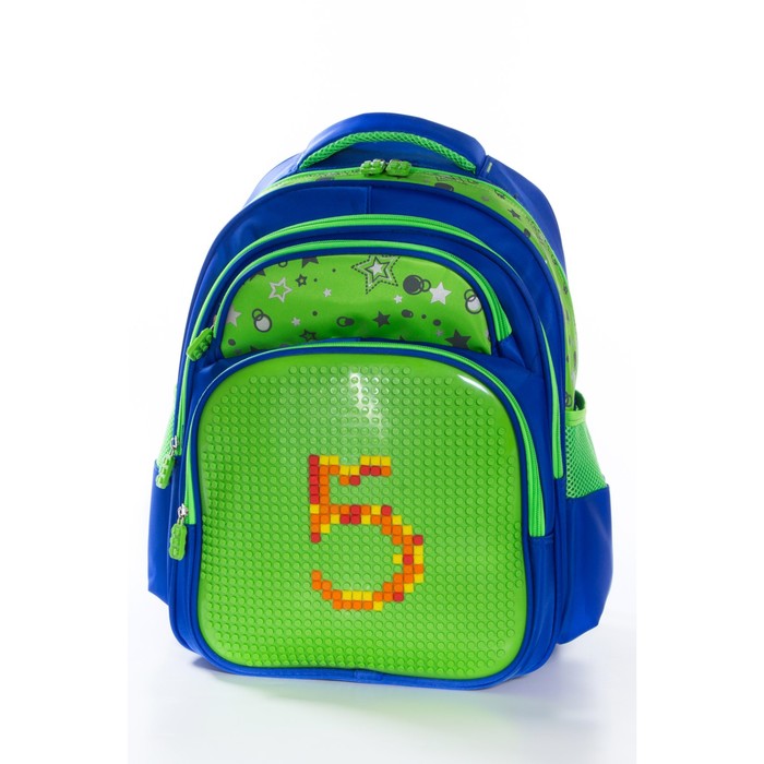 Рюкзак, размер 31х19 см, K07R166807 синий, салатовый