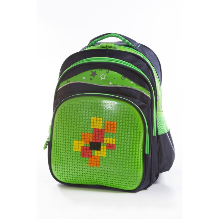 Рюкзак, размер 31х19 см, K07R166906 тёмно-синий, салатовый