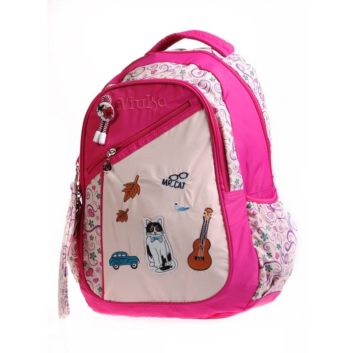 Рюкзак, размер 30,5х15 см, K05RN172_2 розовый, бежевый