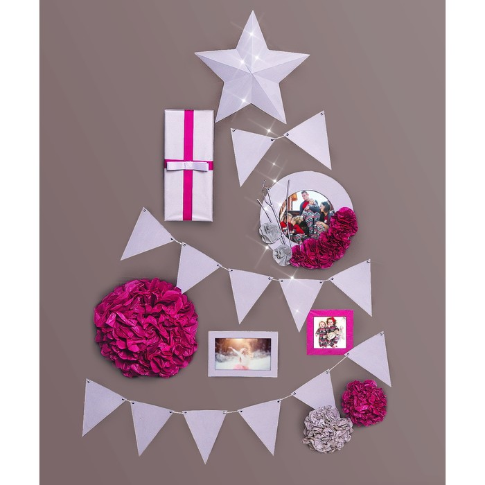 Инсталляция ёлочки в интерьере Make a wish!, набор для декора, 21 × 29,7 см