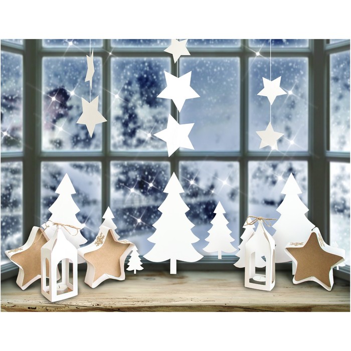 Набор для декора окон «Снежный лес», 21 × 29,7 см