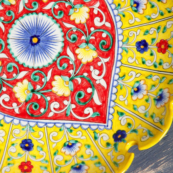 Ляган рифленый 31см жёлтый,