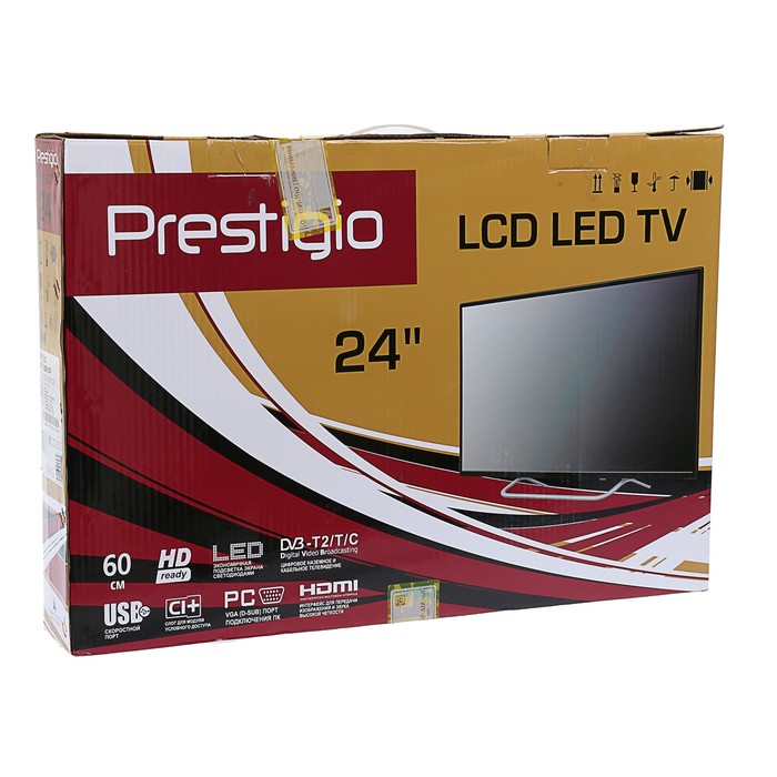 Телевизор Prestigio LED LCD TV 24, TFT LED, 1366x768, 200 кд, DVB-T MPEG4