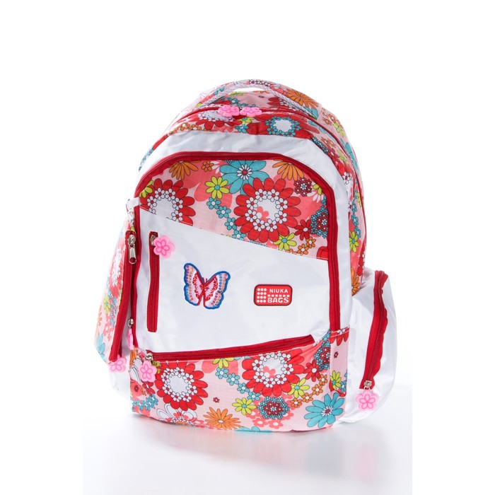 Рюкзак, размер 31х15,5 см, K05RN174 белый, красный