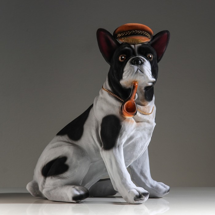 Копилка "Собака детектив" флок серый