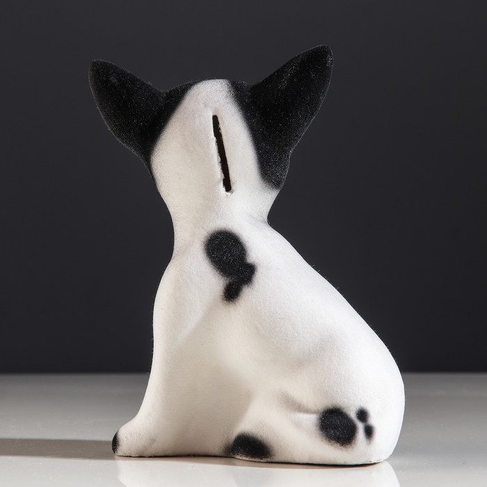 Копилка "Собака Чихуахуа", мини, флок, 5 х 11 х 16 см, чёрный