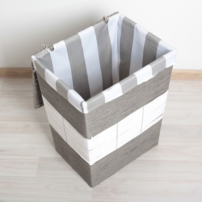 Корзина для белья плетеная прямоугольная 34х25х44 см, малая