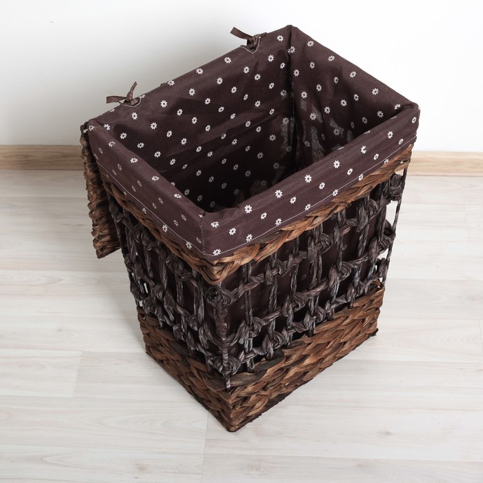 Корзина для белья плетеная прямоугольная 38х30х48 см