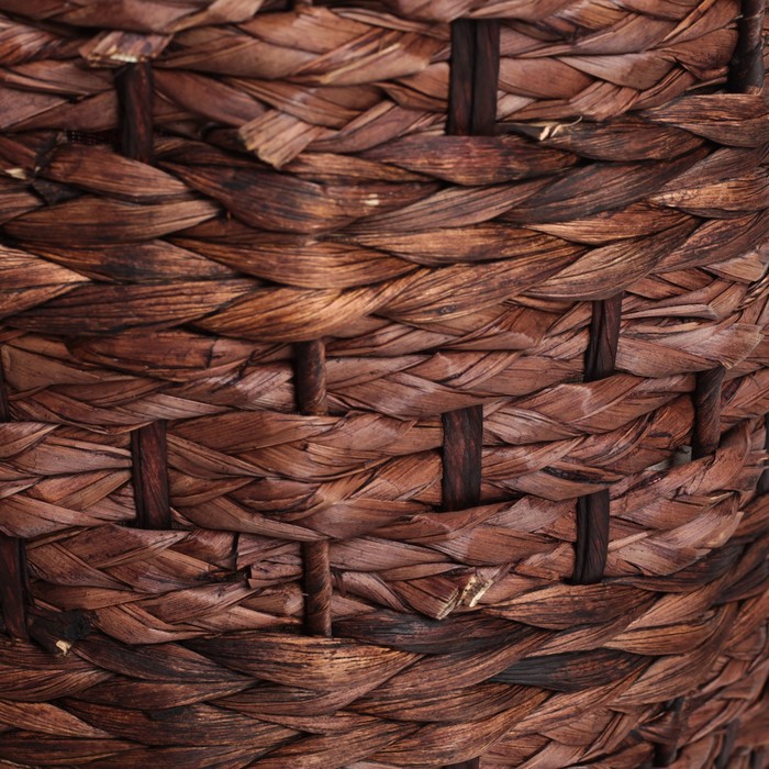 Корзина для белья плетеная круглая 37х37х49 см