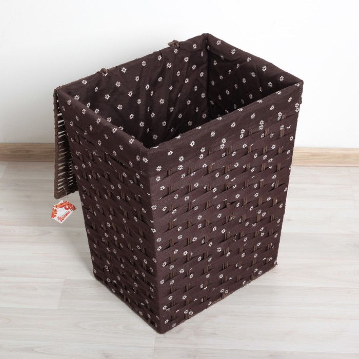 Корзина для белья плетеная прямоугольная 38х30х48 см