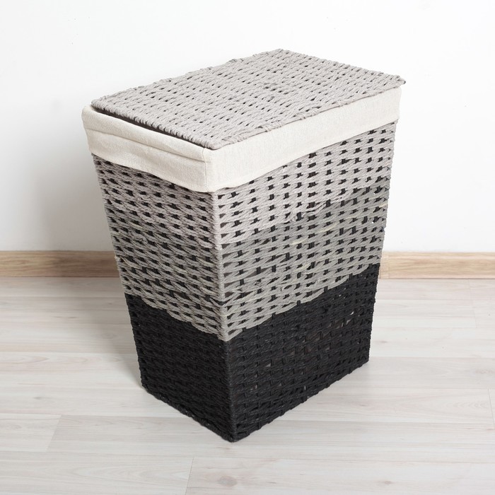 Корзина для белья плетеная прямоугольная 32х23х44 см